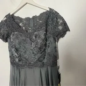 La femme popover chiffon gown hot sale